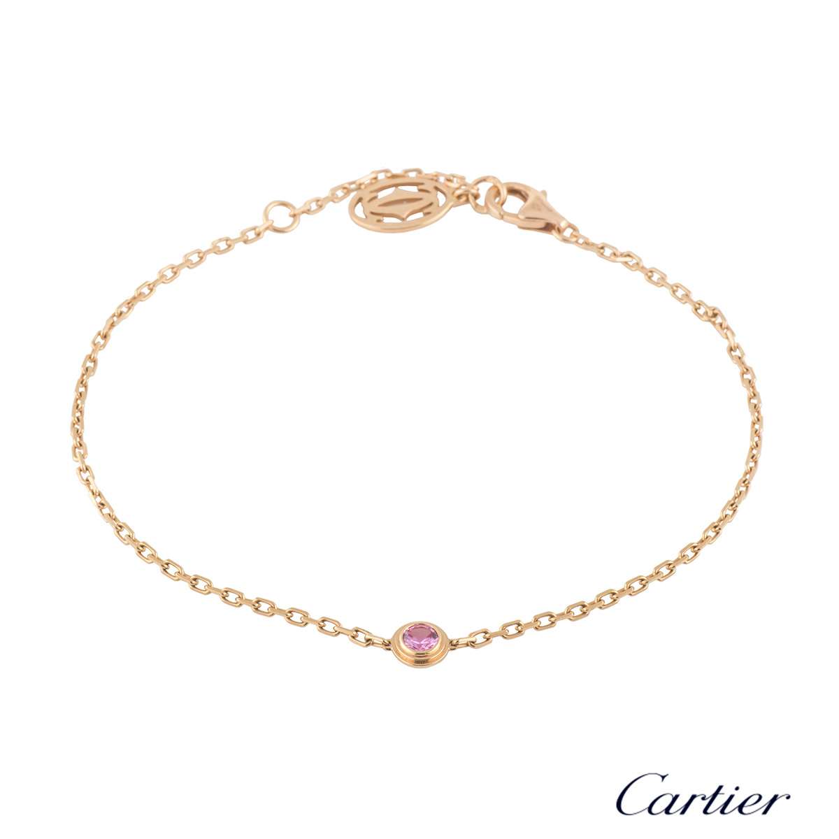 cartier pink sapphire bracelet